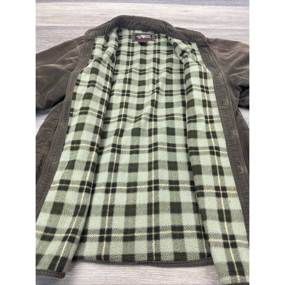 Vintage Levi's Jacket Mens Large Brown Corduroy Flannel Lined Button Shirt Y2K - Picture 7 of 11